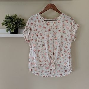 Pink Rose floral blouse